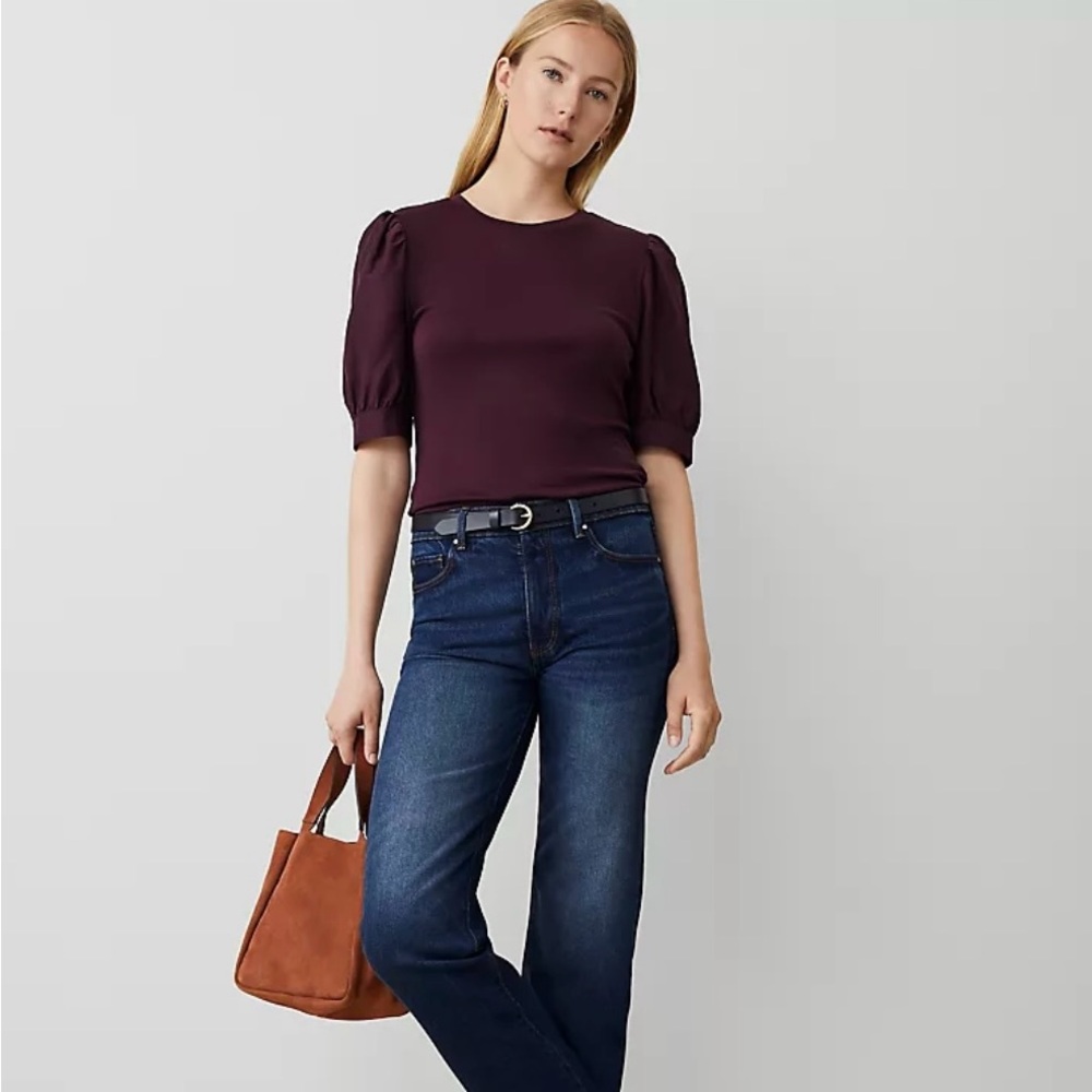 Ann Taylor Blue Straight Leg Jeans Timeless Design